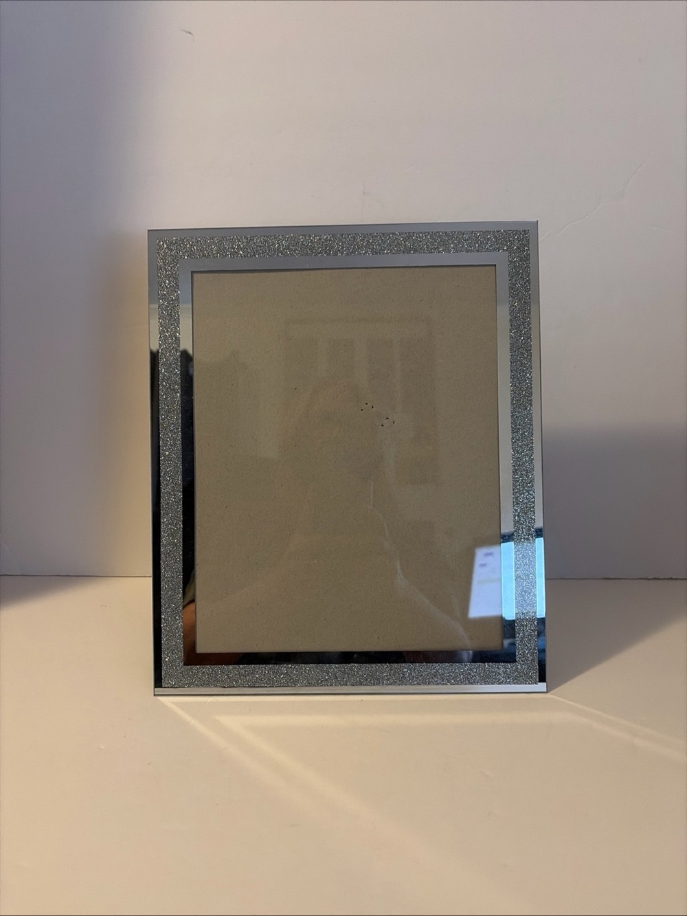 Silver Glass Photo Frame 8.5x11 Freestanding Photo Frame